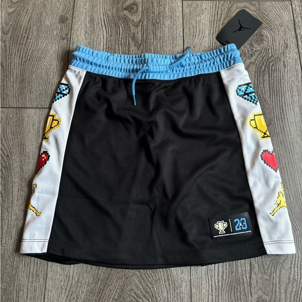 Jordan girls Black and Blue Graphic Skort